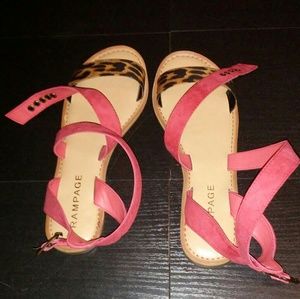 Rampage Leopard Print Sandals